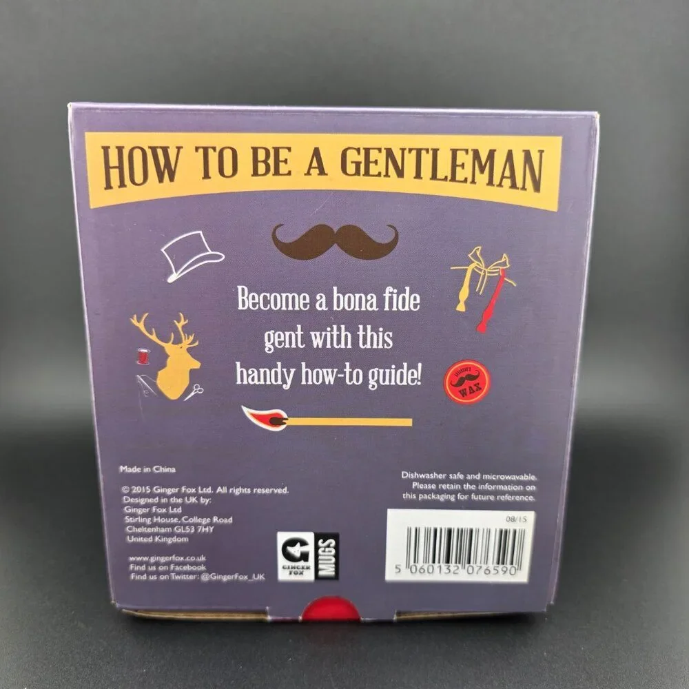 Ginger Fox Gentleman Info Mug‎ New in Box